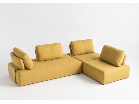 Canapea Puff Modulara Personalizabila 300cm Stil Contemporan Cadru Lemn Masiv Tapiterie Stofa sau Piele [29]