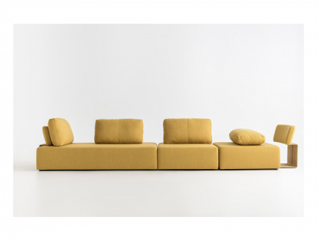 Canapea Puff Modulara Personalizabila 300cm Stil Contemporan Cadru Lemn Masiv Tapiterie Stofa sau Piele [8]
