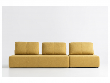 Canapea Puff Modulara Personalizabila 300cm Stil Contemporan Cadru Lemn Masiv Tapiterie Stofa sau Piele [3]