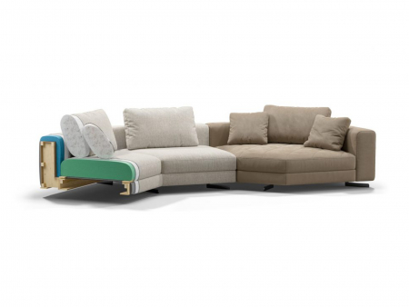 Coltar Coin Modular Personalizabil 420x298cm Stil Contemporan Cadru Lemn Masiv Tapiterie Stofa sau Piele [7]