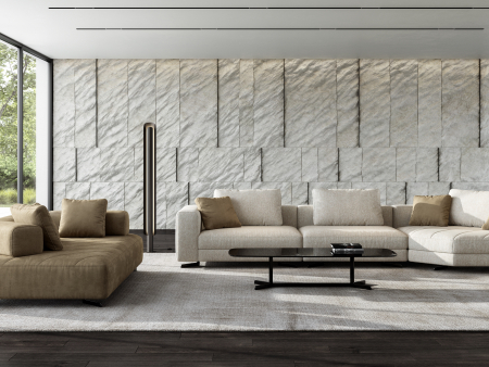 Coltar cu Sezlong Coin Modular Personalizabil 420x188cm Stil Contemporan Cadru Lemn Masiv Tapiterie Stofa sau Piele [4]