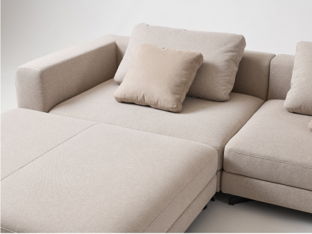 Coltar cu Sezlong Coin Modular Personalizabil 412x225cm Stil Contemporan Cadru Lemn Masiv Tapiterie Stofa sau Piele [9]