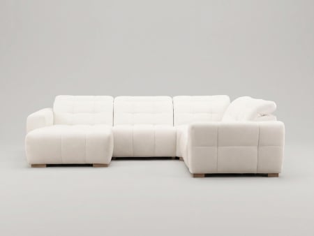 Coltare & Chaiselong - Coltar cu recliner Beach, modular, personalizabil, cadru lemn masiv, stil Japandi, tapiterie stofa sau piele