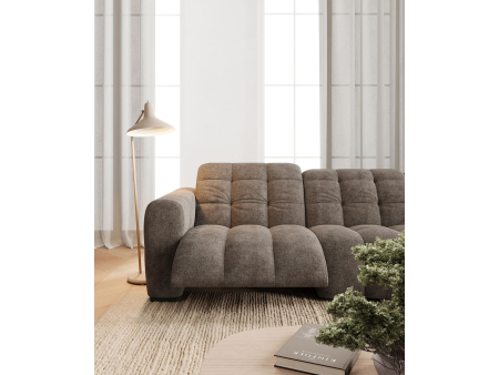 Coltar cu recliner Beach, modular, personalizabil, cadru lemn masiv, stil Japandi, tapiterie stofa sau piele [6]