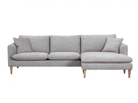 Coltare & Chaiselong - Coltar cu Sezlong Linden Modular Personalizabil 254cm Cadru Lemn Masiv Stil Scandinav Tapiterie Stofa sau Piele