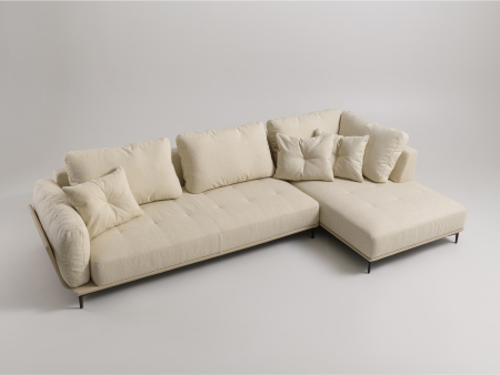 Coltar cu Sezlong Naive Modular Personalizabil 336cm Stil Contemporan Cadru Lemn Masiv Tapiterie Stofa sau Piele [4]