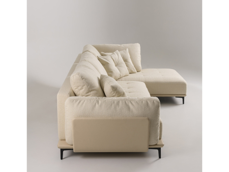 Coltar cu Sezlong Naive Modular Personalizabil 336cm Stil Contemporan Cadru Lemn Masiv Tapiterie Stofa sau Piele [10]