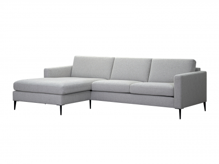 Coltar cu Sezlong Nordic Modular Personalizabil 248cm Cadru Lemn Masiv Stil Scandinav Tapiterie Stofa sau Piele [2]