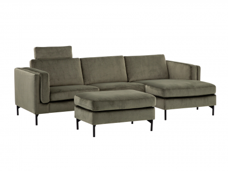 Coltar cu Sezlong Nordic Modular Personalizabil 289cm Cadru Lemn Masiv Stil Scandinav Tapiterie Stofa sau Piele [4]