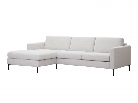 Coltar cu Sezlong Nordic Modular Personalizabil 248cm Cadru Lemn Masiv Stil Scandinav Tapiterie Stofa sau Piele [2]