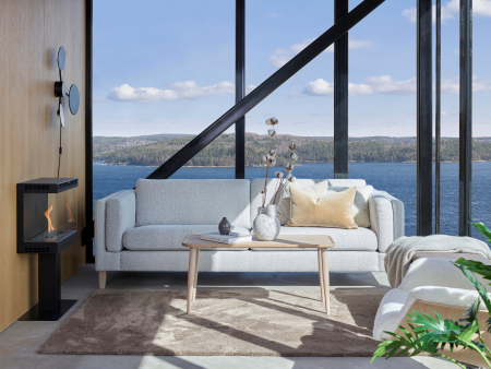 Coltar cu Sezlong Nordic Modular Personalizabil 248cm Cadru Lemn Masiv Stil Scandinav Tapiterie Stofa sau Piele [5]