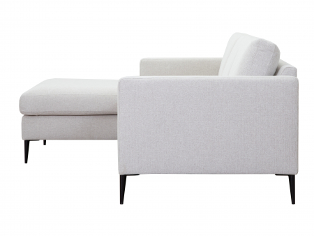 Coltar cu Sezlong Nordic Modular Personalizabil 248cm Cadru Lemn Masiv Stil Scandinav Tapiterie Stofa sau Piele [3]