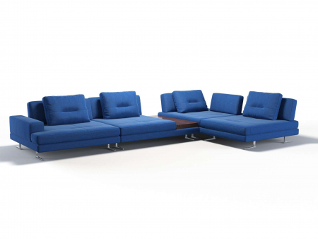 Coltar cu Sezlong si Masuta Ermes Modular Personalizabil 456x261cm Stil Contemporan Cadru Lemn Masiv Tapiterie Stofa sau Piele [14]