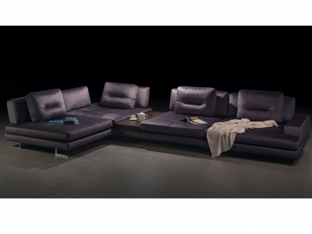Coltar cu Sezlong si Masuta Ermes Modular Personalizabil 456x261cm Stil Contemporan Cadru Lemn Masiv Tapiterie Stofa sau Piele [36]