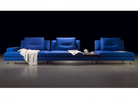 Coltar cu Sezlong si Masuta Ermes Modular Personalizabil 456x261cm Stil Contemporan Cadru Lemn Masiv Tapiterie Stofa sau Piele [30]