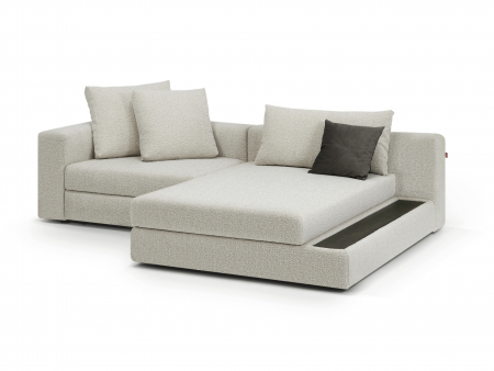 Coltar Extensibil cu Sezlong si Spatiu de Depozitare Bluebell Personalizabil 266cm Stil Contemporan Tapiterie Stofa [4]