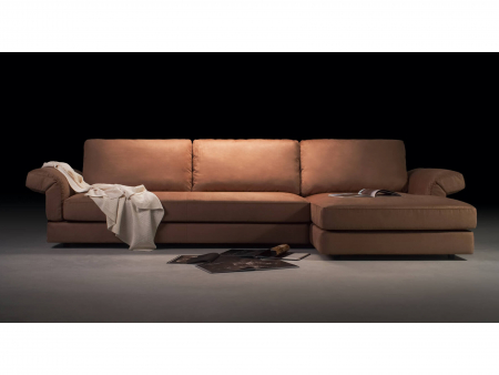 Coltar Extensibil cu Sezlong si Spatiu de Depozitare Cliff Personalizabil 330cm Stil Contemporan Cadru Lemn Masiv Tapiterie Stofa [23]