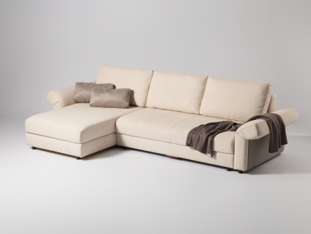 Coltar Extensibil cu Sezlong si Spatiu de Depozitare Cliff Personalizabil 330cm Stil Contemporan Cadru Lemn Masiv Tapiterie Stofa [2]