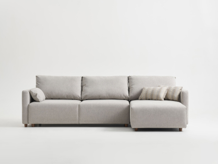 Mood - Coltar Extensibil cu Sezlong si Spatiu de Depozitare Como Personalizabil 244-284cm Stil Contemporan Tapiterie Stofa