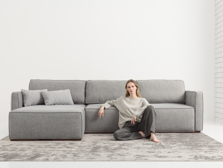 Coltar Extensibil cu Sezlong si Spatiu de Depozitare Esse Personalizabil 309cm Stil Contemporan Cadru Lemn Masiv Tapiterie Stofa [40]