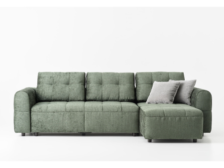 Summer Mood - Coltar Extensibil cu Sezlong si Spatiu de Depozitare Mallow Personalizabil 262-292cm Stil Contemporan Tapiterie Stofa