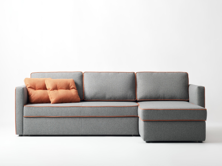 Mood - Coltar Extensibil cu Sezlong si Spatiu de Depozitare Mono Personalizabil 230-270cm Stil Contemporan Tapiterie Stofa