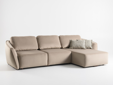 Top vanzari in ultimele luni - Coltar Extensibil cu Sezlong si Spatiu de Depozitare Moon Personalizabil 270-314cm Stil Contemporan Cadru Lemn Masiv Tapiterie Stofa