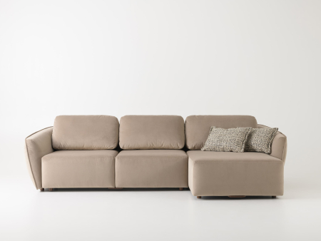 Coltar Extensibil cu Sezlong si Spatiu de Depozitare Moon Personalizabil 270-314cm Stil Contemporan Cadru Lemn Masiv Tapiterie Stofa [3]