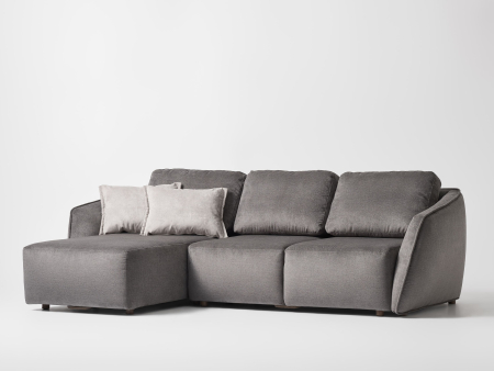 Coltar Extensibil cu Sezlong si Spatiu de Depozitare Moon Personalizabil 270-314cm Stil Contemporan Cadru Lemn Masiv Tapiterie Stofa [20]
