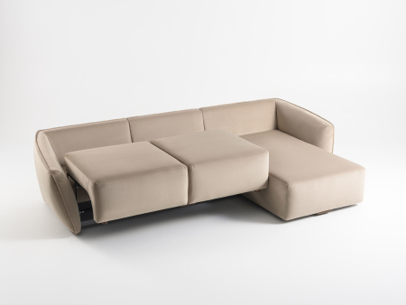 Coltar Extensibil cu Sezlong si Spatiu de Depozitare Moon Personalizabil 270-314cm Stil Contemporan Cadru Lemn Masiv Tapiterie Stofa [8]