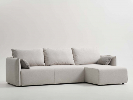 Top vanzari in ultimele luni - Coltar Extensibil cu Sezlong si Spatiu de Depozitare Easy Personalizabil 250-290cm Stil Contemporan Tapiterie Stofa