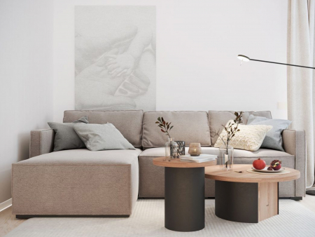 Coltar Extensibil cu Sezlong si Spatiu de Depozitare Esse 273cm Personalizabil Stil Contemporan Cadru Lemn Masiv Tapiterie Stofa [5]