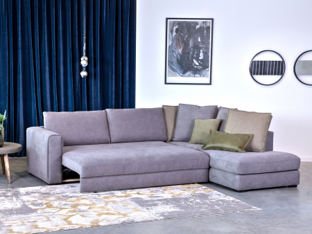 Coltar Extensibil cu Sezlong Helena Personalizabil 268cm Stil Scandinav Contemporan Cadru Lemn Masiv Tapiterie Stofa [9]