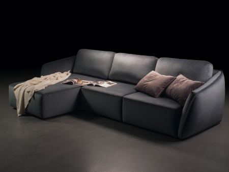 Coltar Extensibil cu Sezlong si Spatiu de Depozitare Moon Personalizabil 270cm Stil Contemporan Cadru Lemn Masiv Tapiterie Stofa [6]