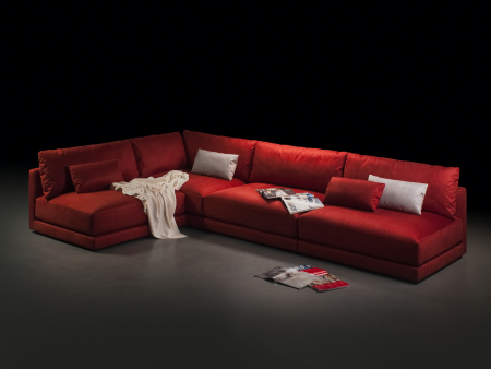 Coltar cu Sezlong Katarina Modular Personalizabil 385x227cm Stil Contemporan Cadru Lemn Masiv Tapiterie Stofa sau Piele [28]