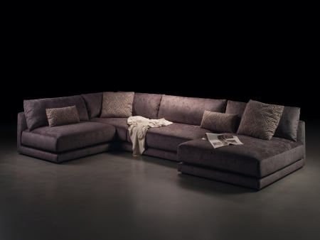 Coltar cu Sezlong Katarina Modular Personalizabil 385x227cm Stil Contemporan Cadru Lemn Masiv Tapiterie Stofa sau Piele [16]