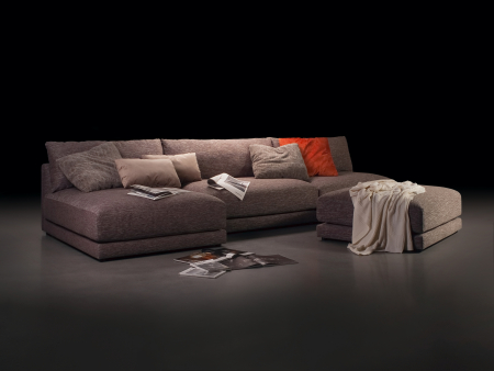 Coltar cu Sezlong Katarina Modular Personalizabil 385x227cm Stil Contemporan Cadru Lemn Masiv Tapiterie Stofa sau Piele [25]