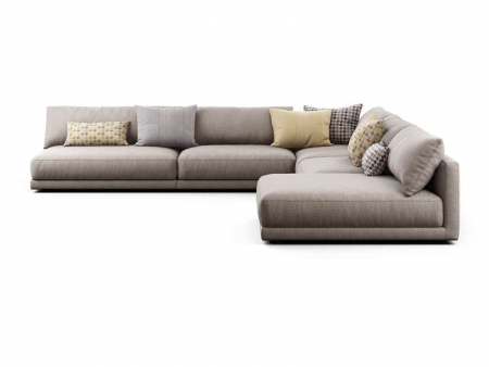 Coltar cu Sezlong Katarina Modular Personalizabil 385x227cm Stil Contemporan Cadru Lemn Masiv Tapiterie Stofa sau Piele [17]