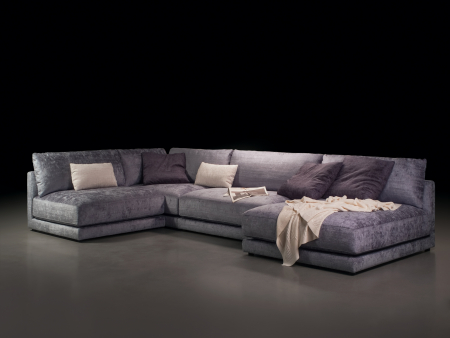 Coltar cu Sezlong Katarina Modular Personalizabil 370cm Stil Contemporan Cadru Lemn Masiv Tapiterie Stofa sau Piele [10]