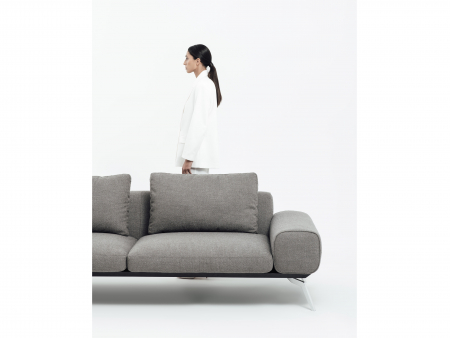 Coltar Linda Modular Personalizabil 296x216cm Stil Scandinav Cadru Metal Tapiterie Stofa sau Piele [7]