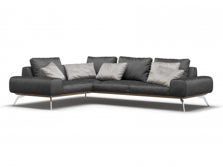 Coltar Linda Modular Personalizabil 296x216cm Stil Scandinav Cadru Metal Tapiterie Stofa sau Piele [1]