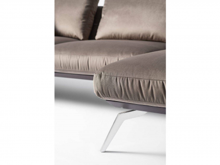 Coltar cu Sezlong Linda Modular Personalizabil 310cm Stil Contemporan Cadru Metal Tapiterie Stofa sau Piele [9]