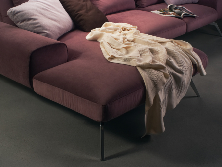 Coltar cu Sezlong Linda Modular Personalizabil 310cm Stil Contemporan Cadru Metal Tapiterie Stofa sau Piele [20]
