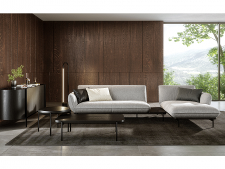 Canapele - Coltar cu Sezlong Lotus Modular Personalizabil 342cm Stil Contemporan Cadru Lemn Masiv Tapiterie Stofa sau Piele