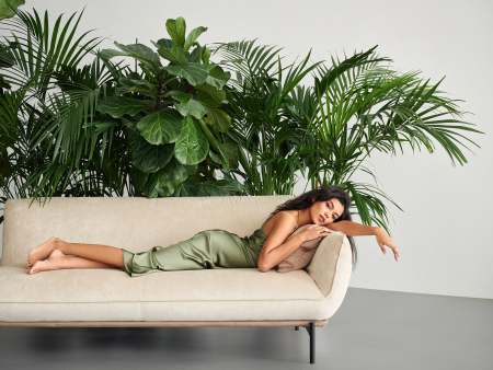 Coltar cu Sezlong Lotus Modular Personalizabil 342cm Stil Contemporan Cadru Lemn Masiv Tapiterie Stofa sau Piele [14]
