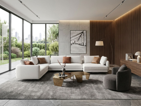 Coltar modular Amalfi, personalizabil, cadru lemn masiv, tapiterie stofa, stil Contemporan [15]