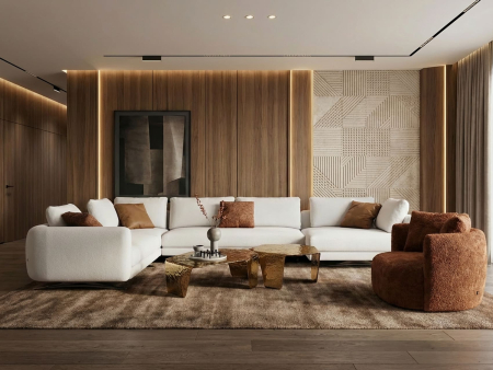 Coltar modular Amalfi, personalizabil, cadru lemn masiv, tapiterie stofa, stil Contemporan [8]