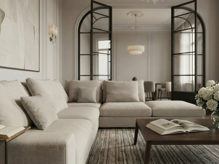 Coltar modular Avant, personalizabil, cadru lemn masiv, tapiterie stofa, ultra moale, stil Modern [27]