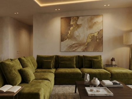 Coltar modular Avant, personalizabil, cadru lemn masiv, tapiterie stofa, ultra moale, stil Modern [22]