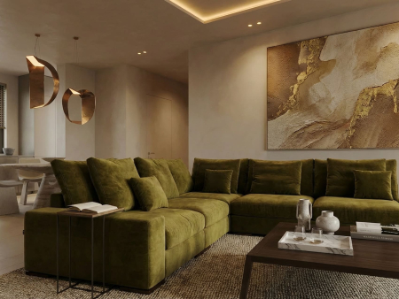 Coltar modular Avant, personalizabil, cadru lemn masiv, tapiterie stofa, ultra moale, stil Modern [20]